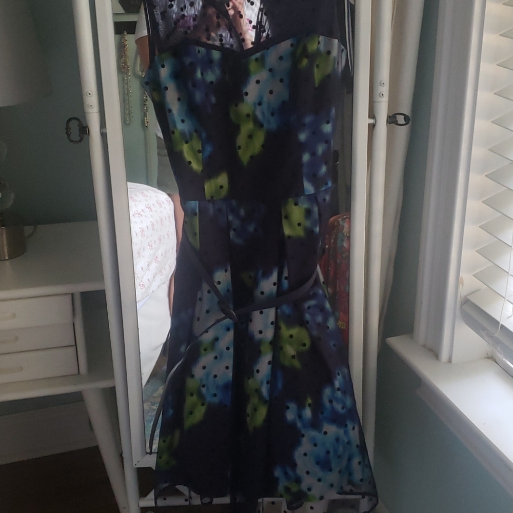 Sweet lace- covered retro dress